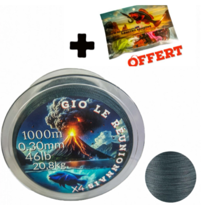 Fil de pêche tressé X4 disponible en 1000 mètres + 1 sachet de leurres offert – Image 3