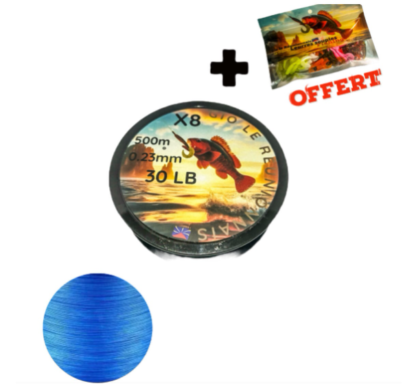 Fil de pêche tressé X8 en 500 mètres (0,14mm , 0,16mm ou 0,23mm) + 1 sachet de leurres offert – Image 5