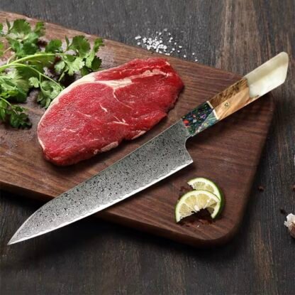 Couteau de chef professionnel en acier inoxydable de 67 couches Damas VG10 – Image 4