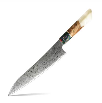Couteau de chef professionnel en acier inoxydable de 67 couches Damas VG10