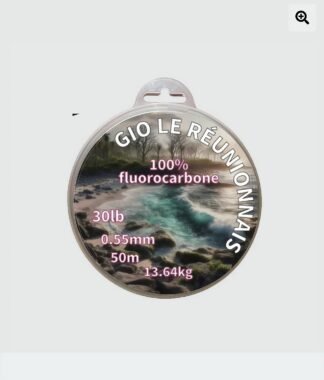 Fil de pêche 100% fluorocarbone en 50 mètres (0,30 / 0,35 / 0,39 / 0,42 mm / 0,45 mm / 0,50 mm / 0,55 mm)