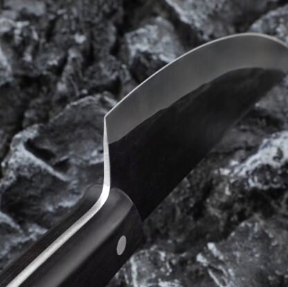 Couteau de chef serbe forgé + gaine en cuir – Image 5