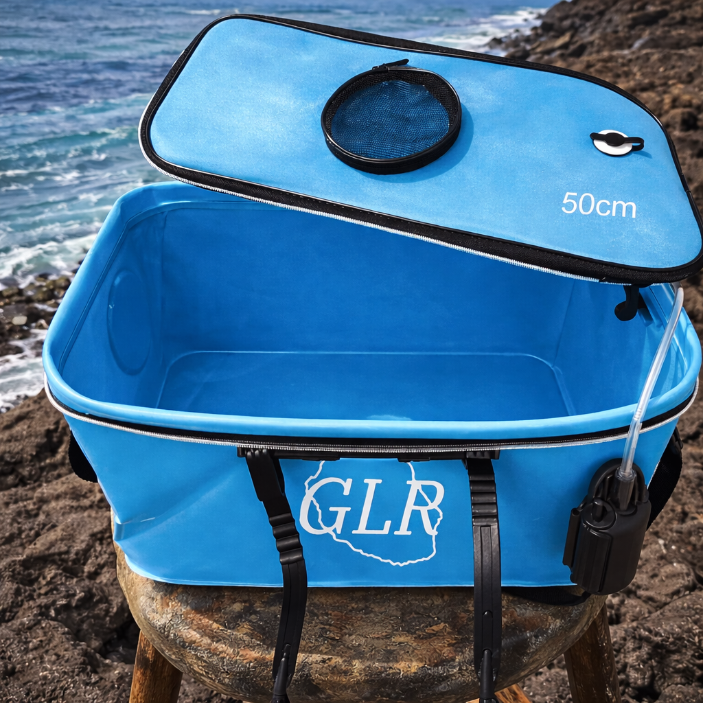 Seau souple de pêche 50 cm (~45 L) – Spécial Transport et Conservation de Vifs – Image 3