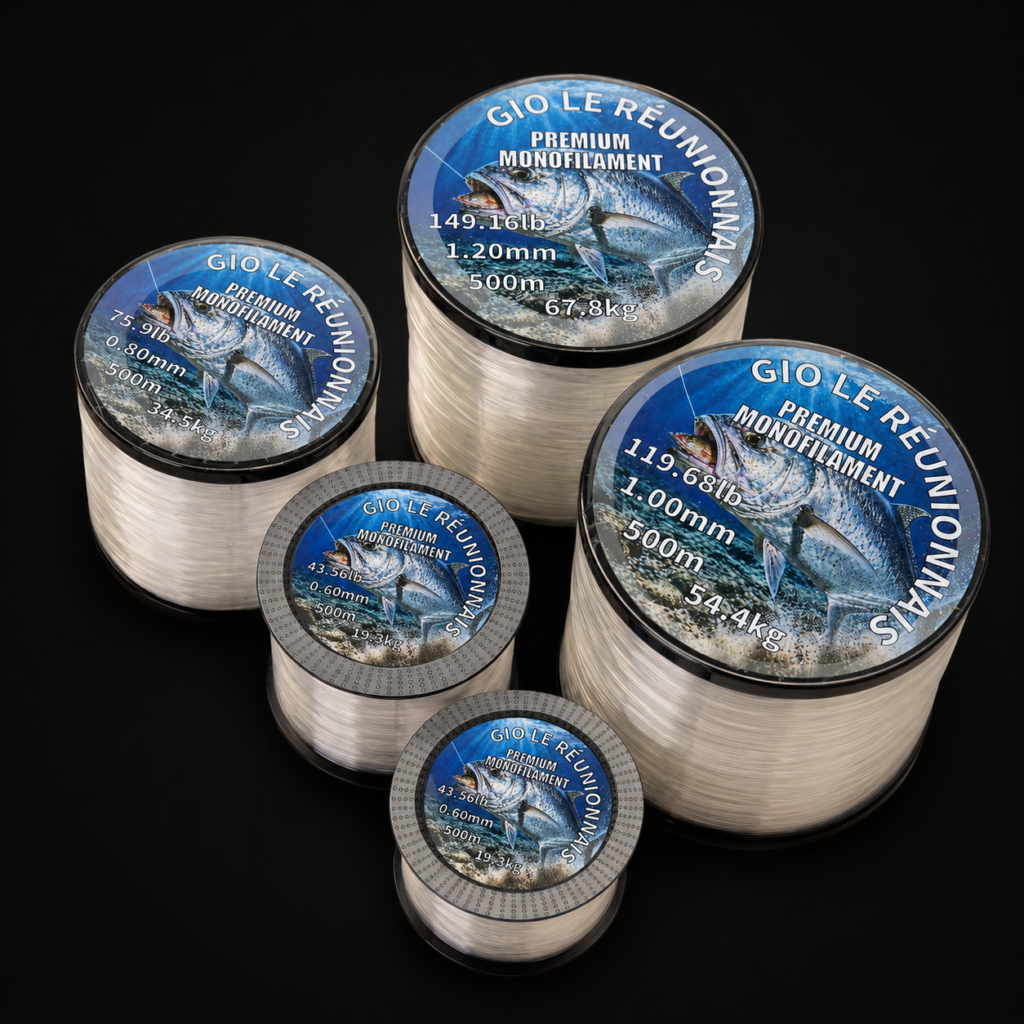 Fil Nylon Monofilament 850 – Transparent – Bobine 200m et 500m / Dimensions de 0,20 mm à 1,20 mm