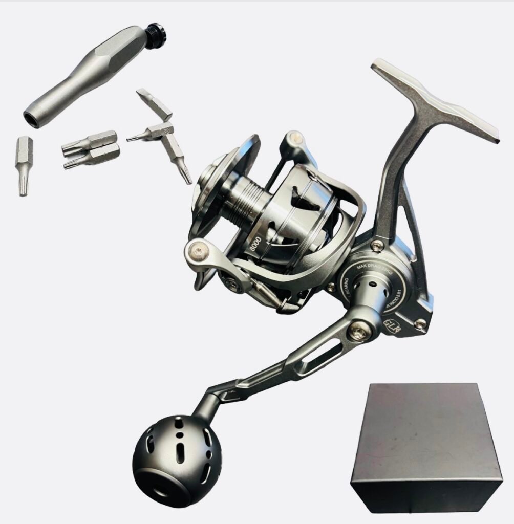 Moulinet GLR en Aluminium usiné CNC étanche - Frein Carbone 25 kg - Série 6000 / 8000 / 10000  ⭐​⭐​⭐​⭐​⭐​