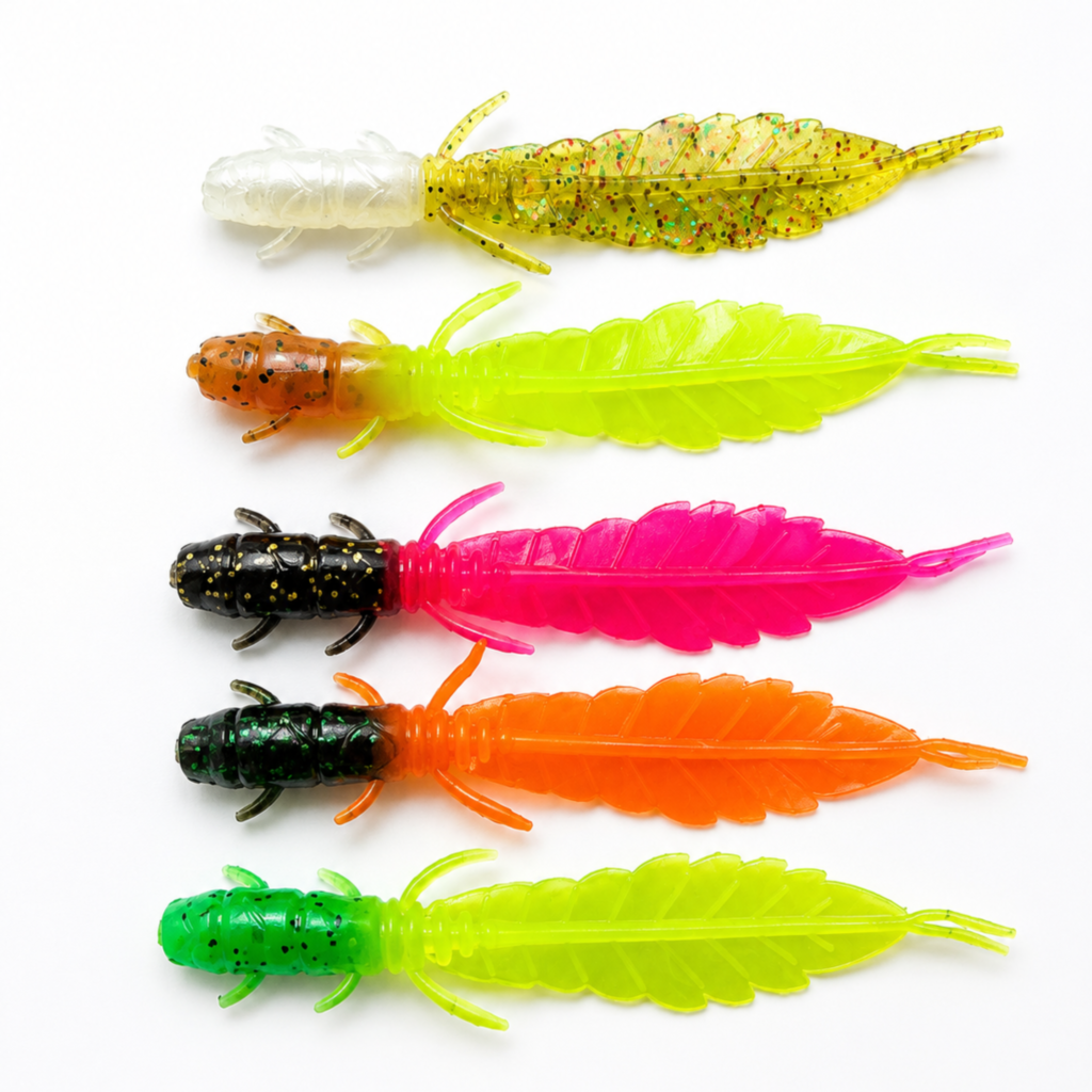 Leurres souples de 7,5 cm / 5 coloris différents