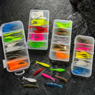 Boîte de 25 leurres souples (3 cm ou 5 cm)